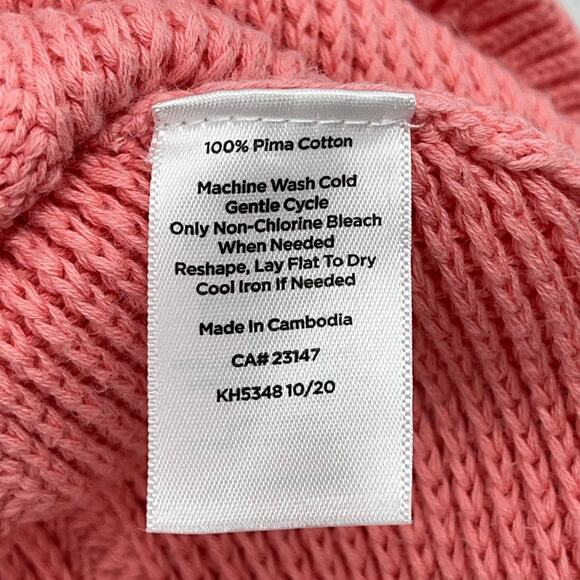 Talbots Shaker Stretch Long Sleeve Pink Knit Warm Pullover Crew Neck Sweater SP - Picture 5 of 7